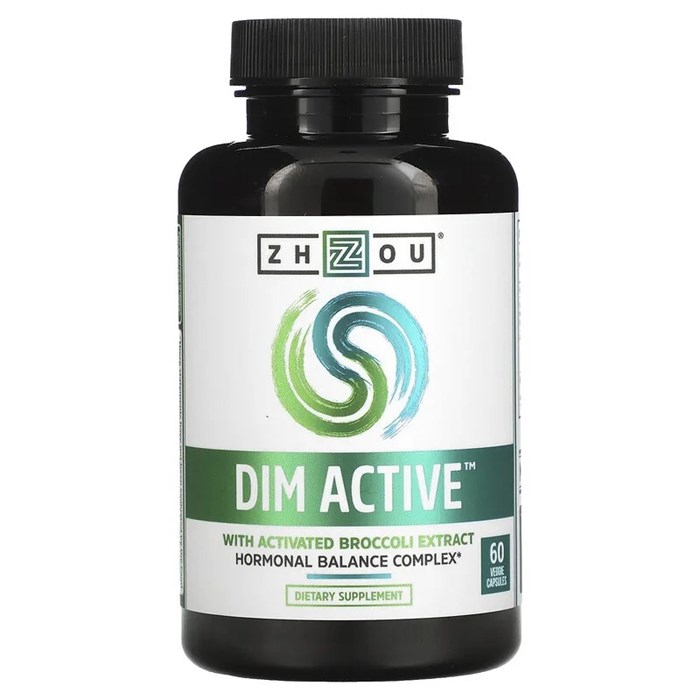 Zhou Nutrition, DIM Active, комплекс для гормонального баланса, 60 вегетарианских капсул ZHO-00607 - фото 4740