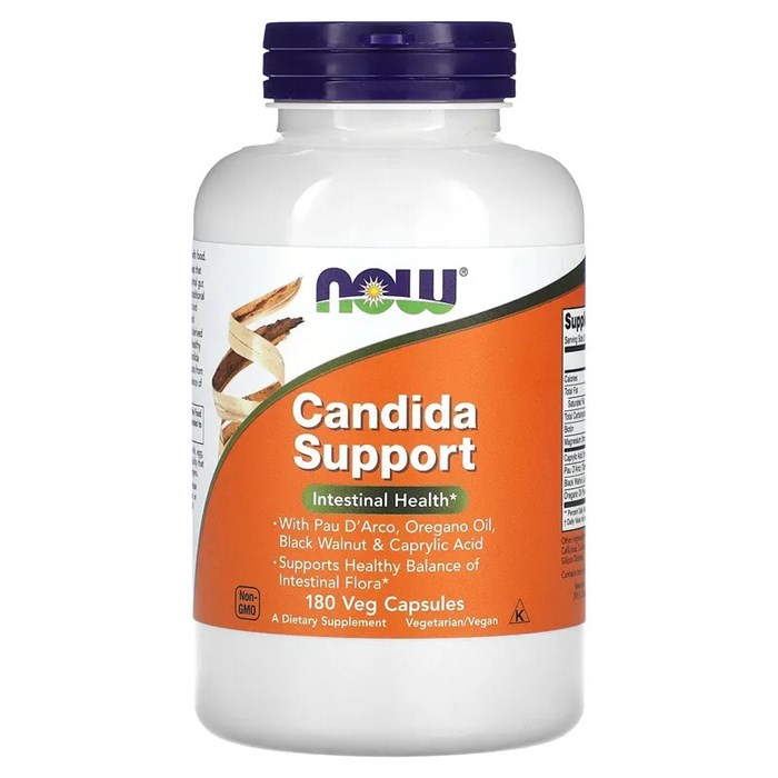 NOW Foods, Candida Support, 180/90 растительных капсул купить - iHerbLove