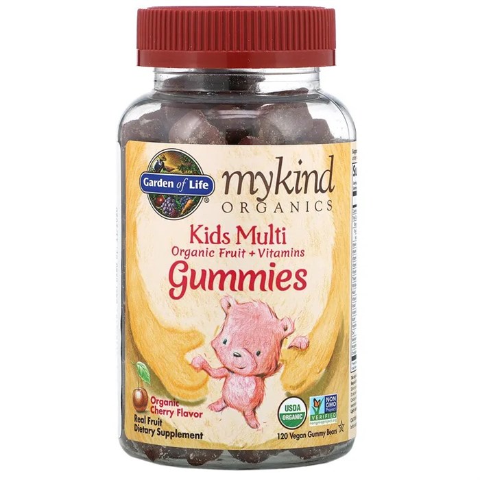 Garden of Life, MyKind Organics, Kids Multi, детские мультивитамины, 120 веганских мармеладных мишек GOL-12027 - фото 5253