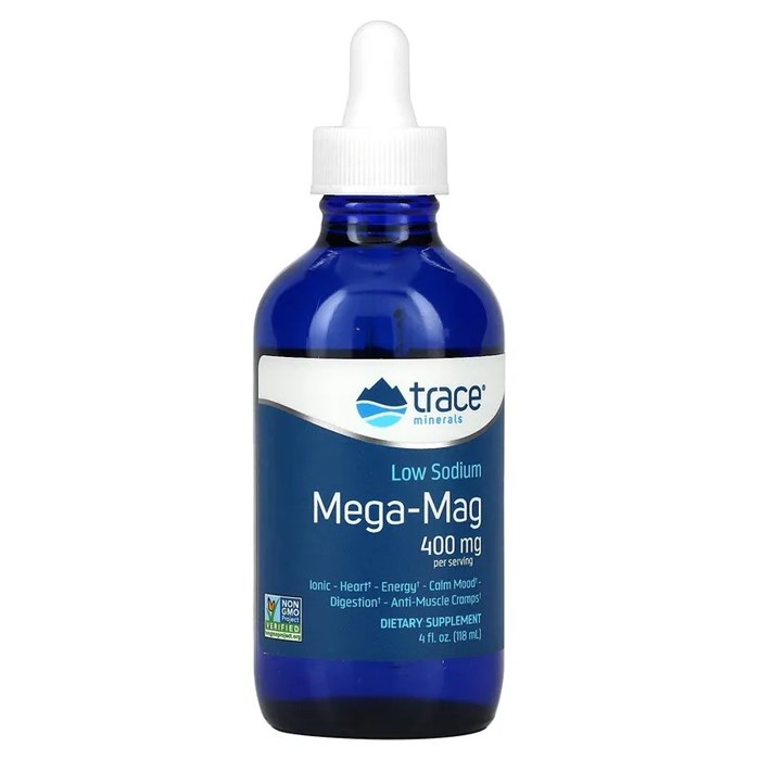 Trace Minerals ®, Mega-Mag с низким содержанием натрия, 400 мг, 118 мл (4 жидк. унции) TMR-00025 - фото 5677