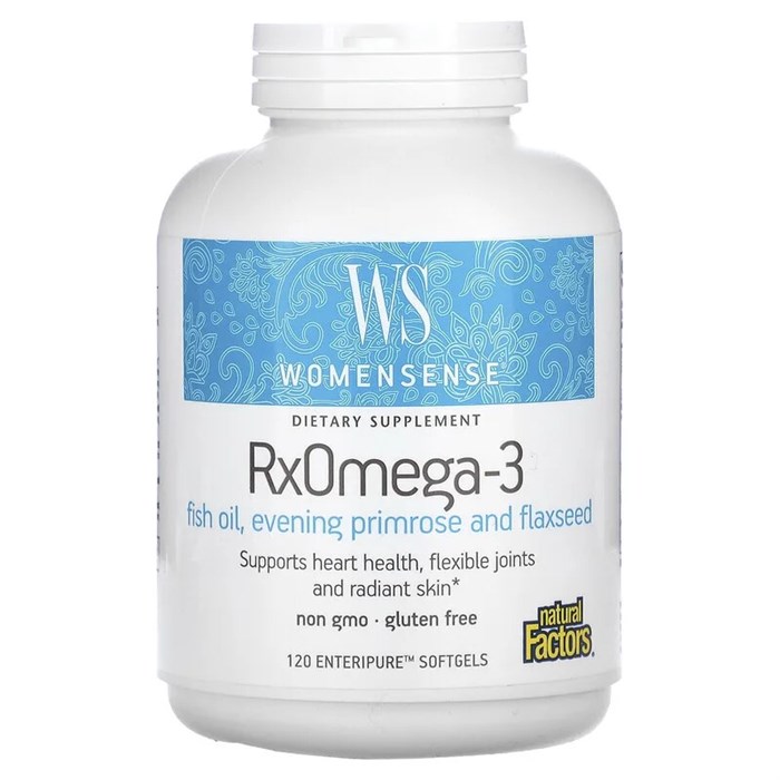 Natural Factors, WomenSense, RxOmega-3, 120 мягких таблеток NFS-04913 - фото 6361