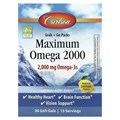 Carlson, Maximum Omega 2000, омега с натуральным лимонным вкусом, 2000 мг, 30 капсул (1000 мг в 1 капсуле) CAR-60020 - фото 6385